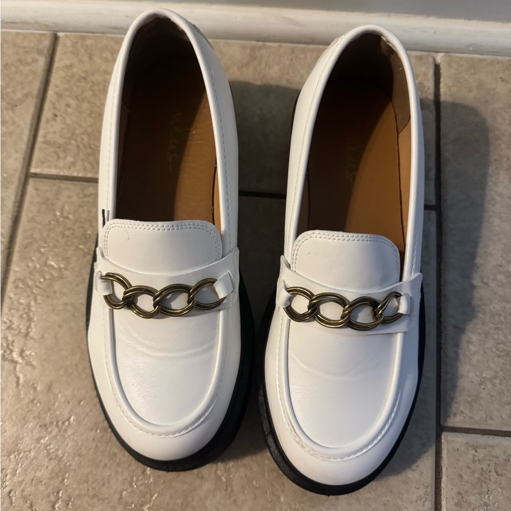 Lulus Raphlyn White Platform Loafers - Picture 4 of 4